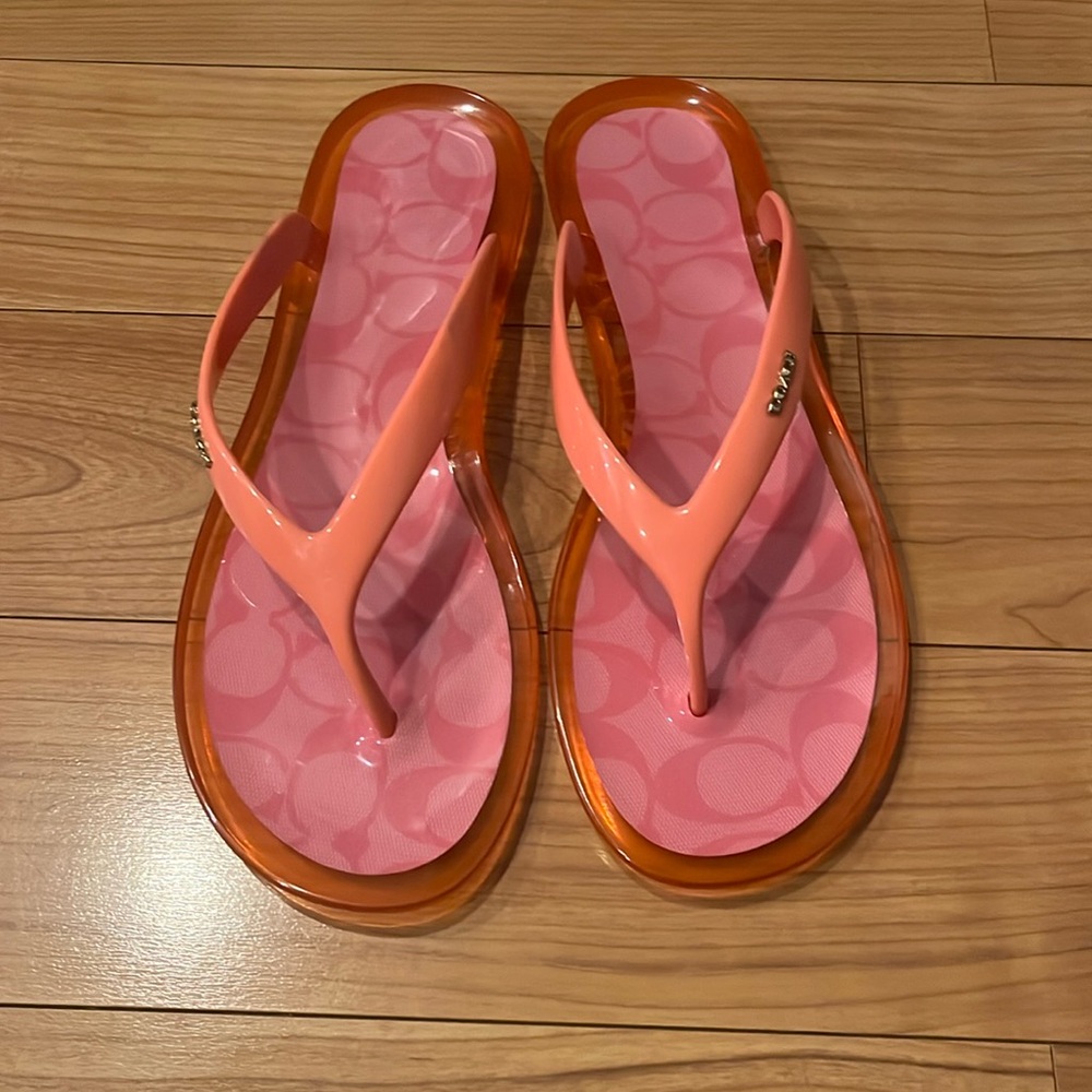Coach Nisa Pink Lemonade Jelly sandal- New
